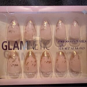 New Glamnetic 24K Short Almond Press-On Nails